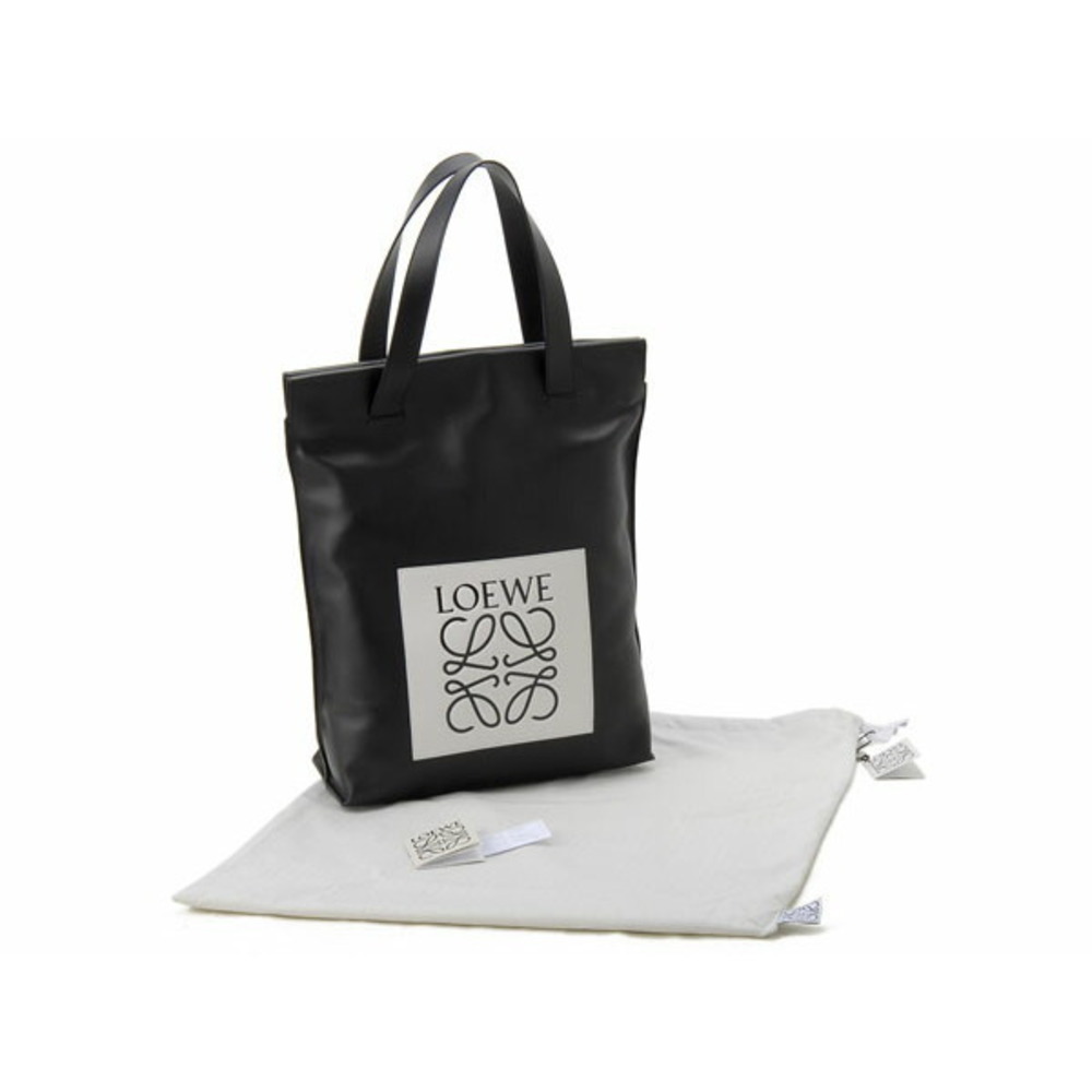 Loewe Shopper Bag Leather Black White - Picture 4 of 6